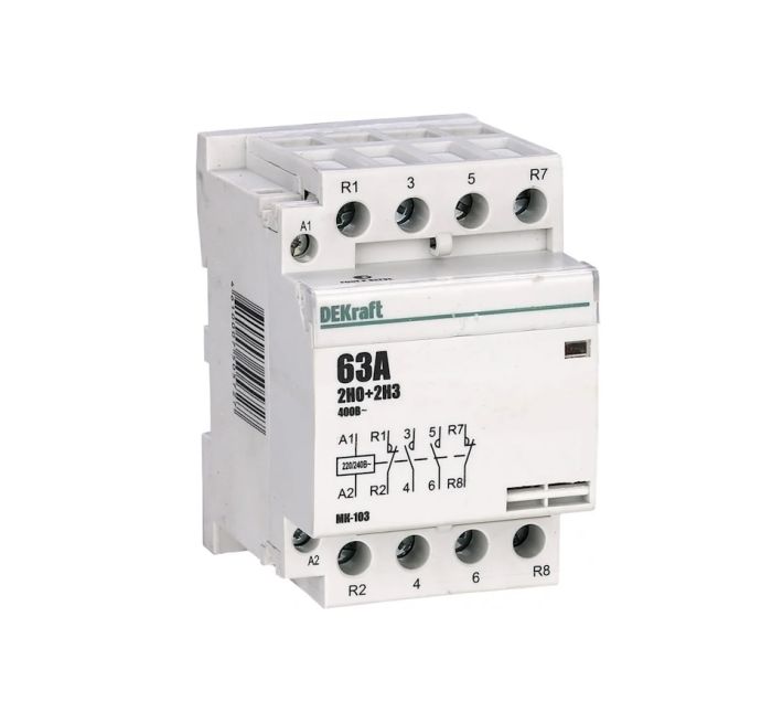 Модульный контактор 2НО+2НЗ, контакт 63А, = 230В AC/DC