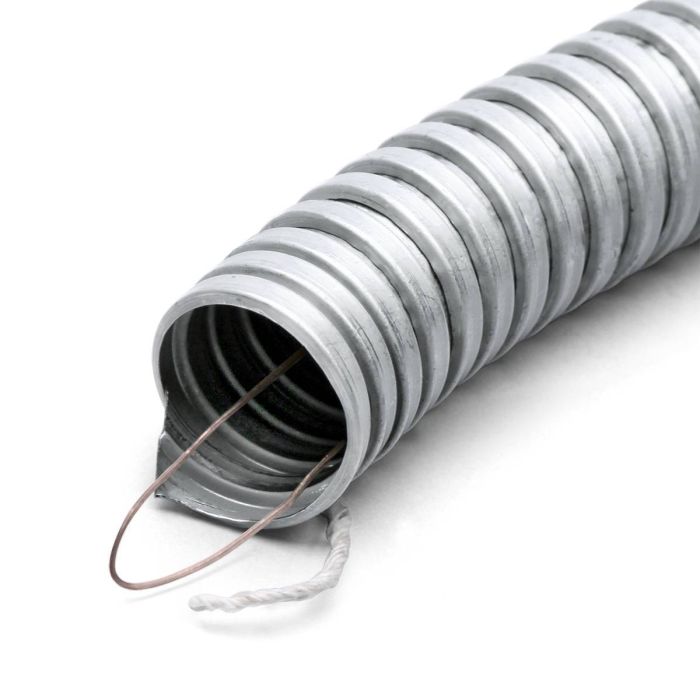 Металлорукав из оцинкованной стали с протяжкой